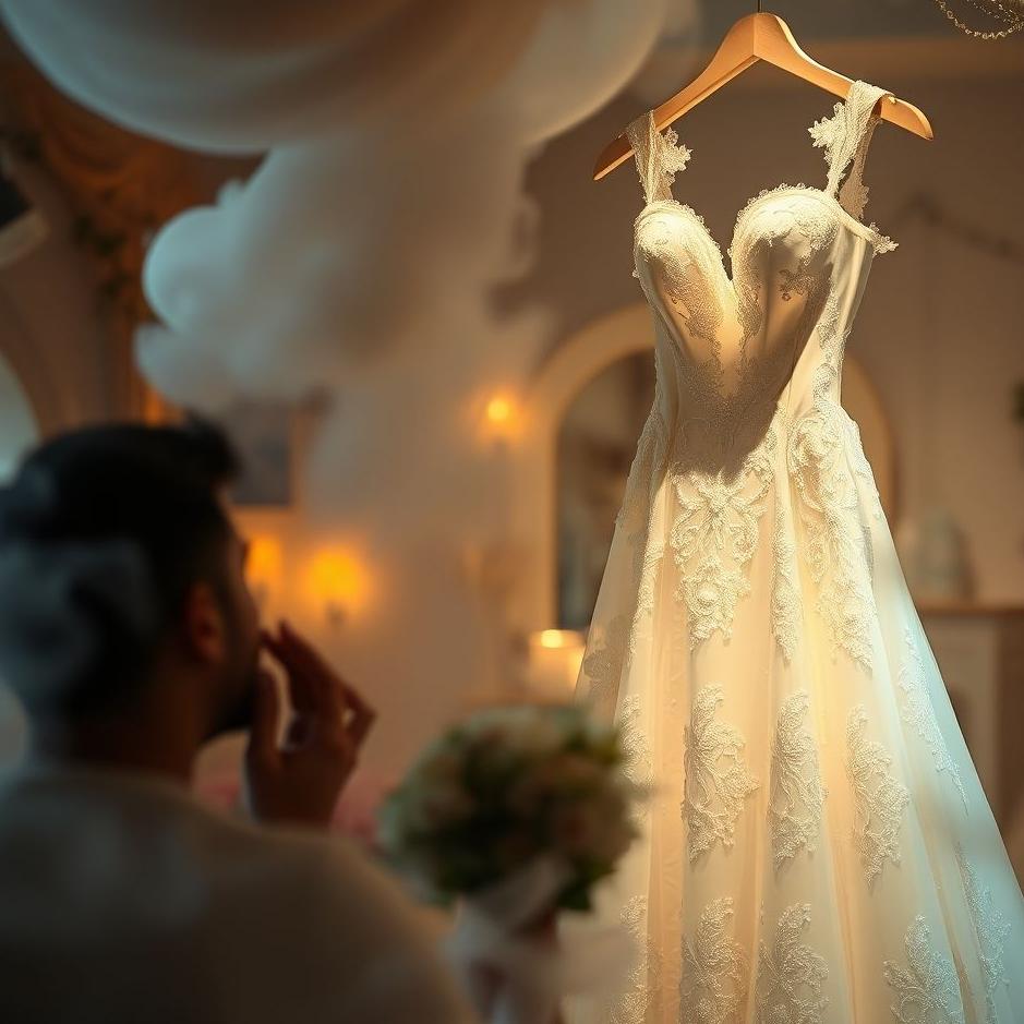 Dream : Admiring a wedding dress in a dream