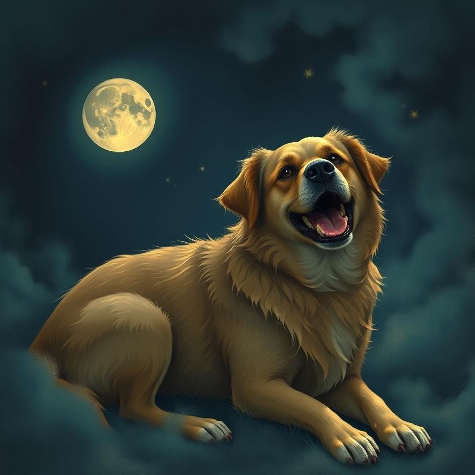 Dream : Afraid of a dog in the dark in a dream