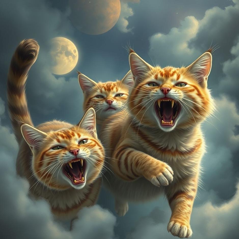 Dream : Aggressive cats in a dream
