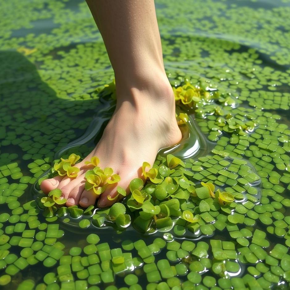 Dream : Algae on the foot in the dream