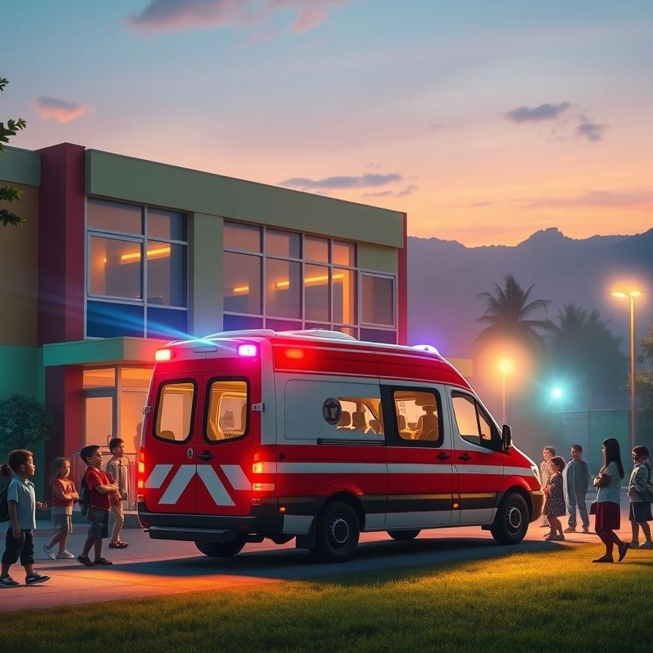 Dream : Ambulance at school in a dream