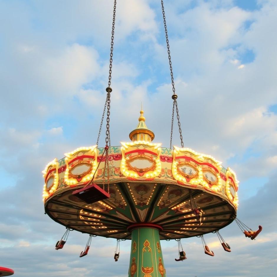 Dream : Amusement park swing in a dream