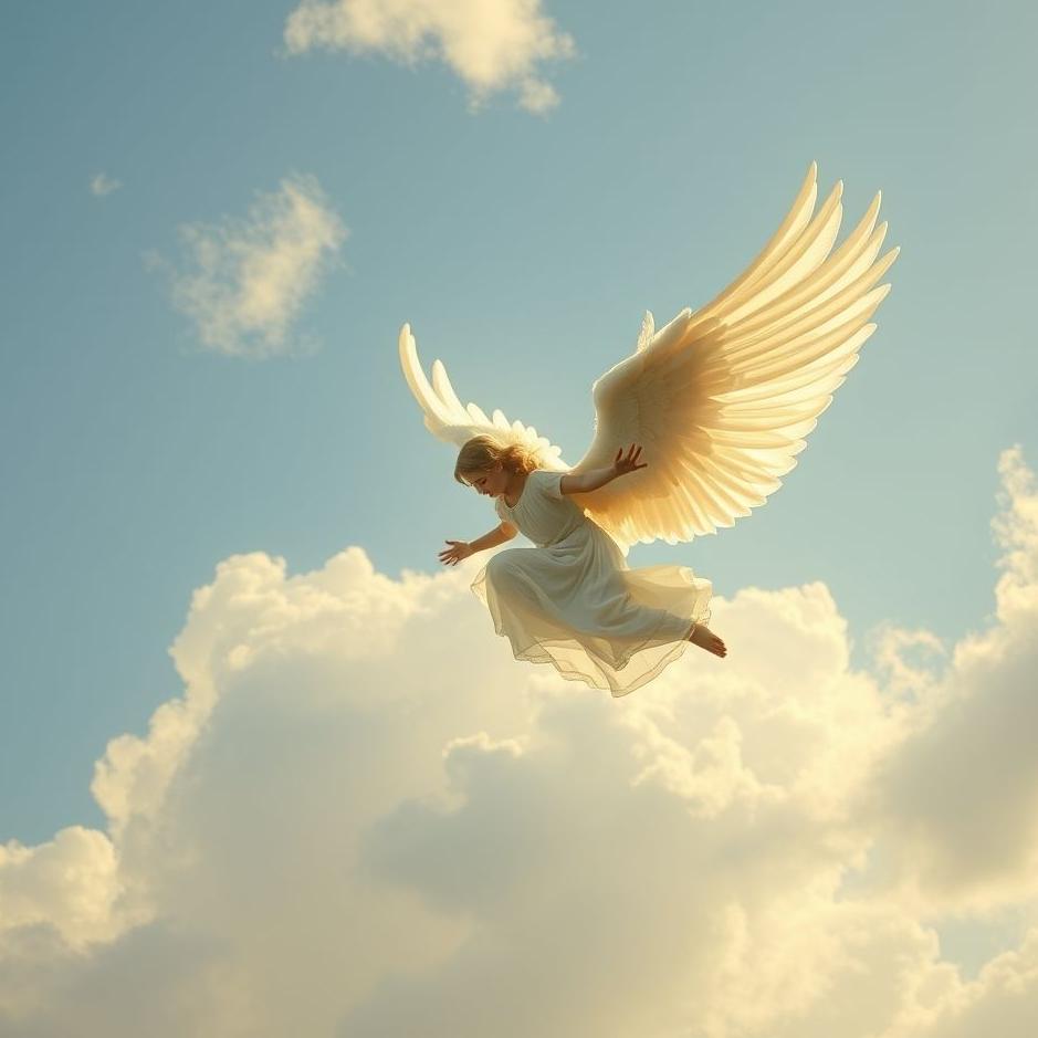 Dream Dictionary : An angel flying in the sky in a dream