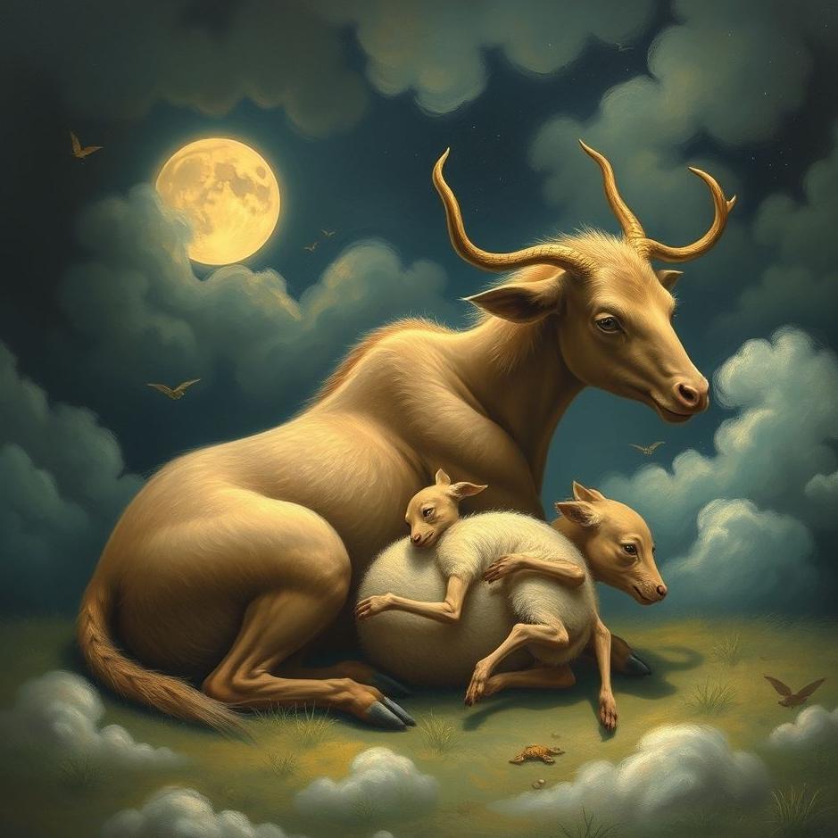 Dream : An animal giving birth in a dream