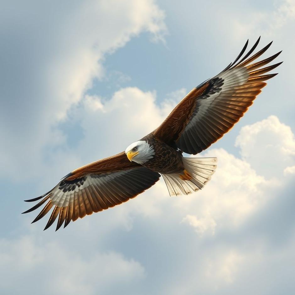 Dream : An eagle flying in the air in a dream