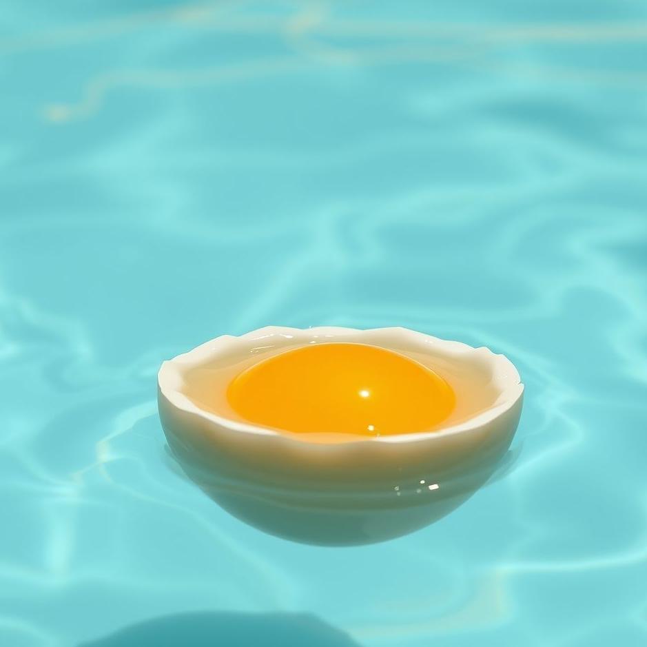 Dream : An egg in a pool in a dream