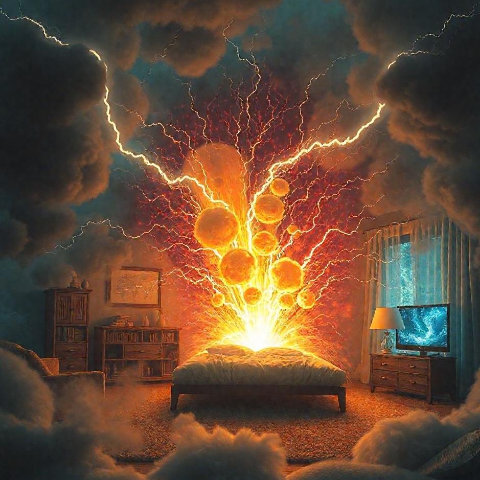 Dream : An electric explosion at home in a dream