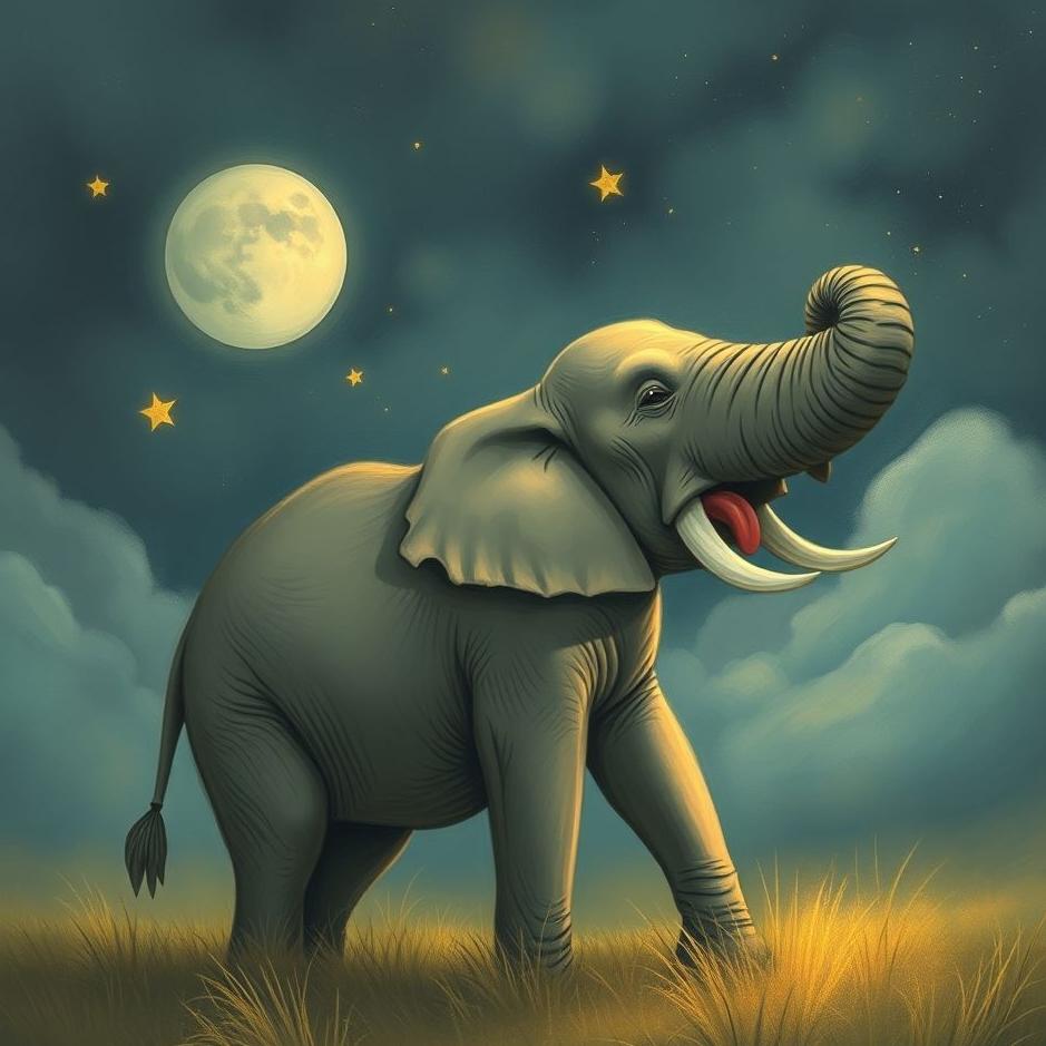 Dream : An elephant crying in a dream