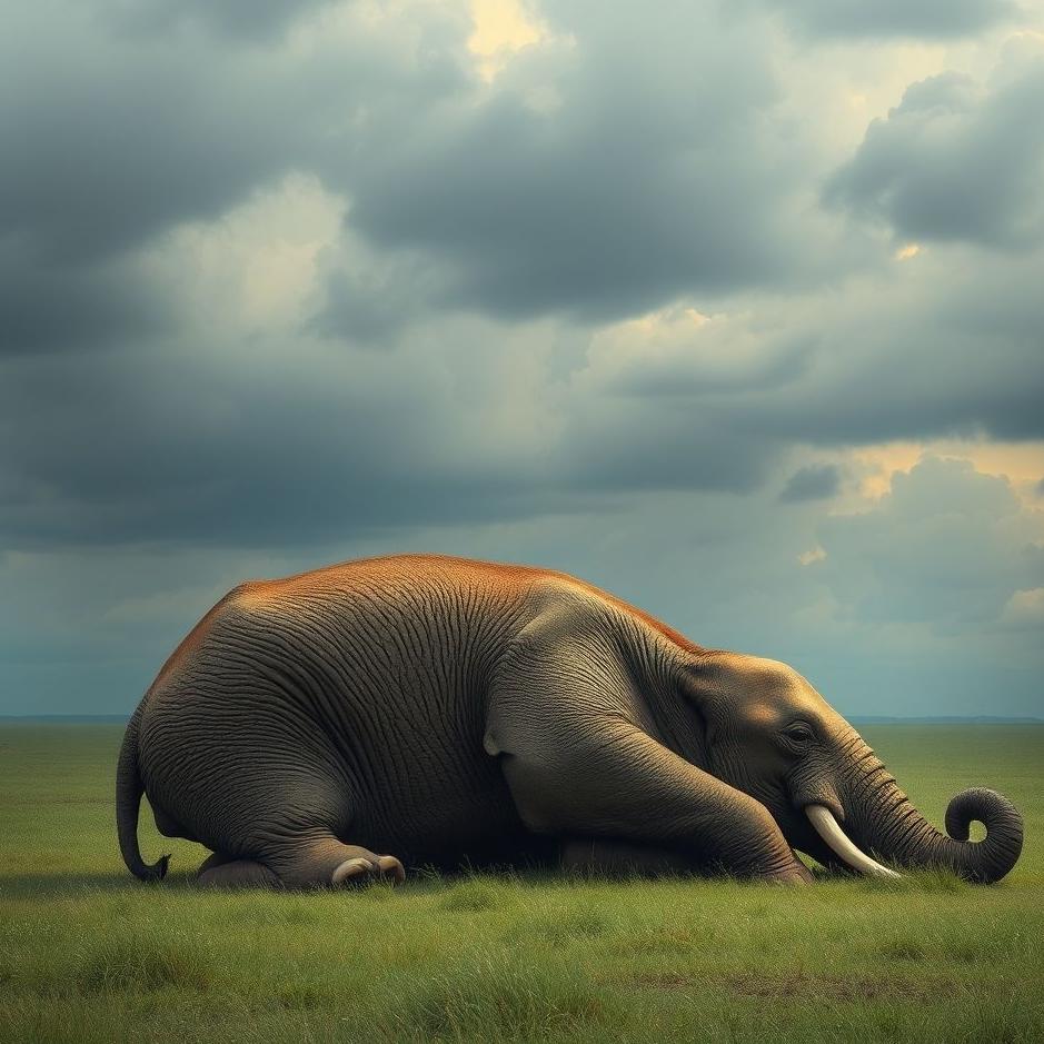 Dream : An elephant die in a dream