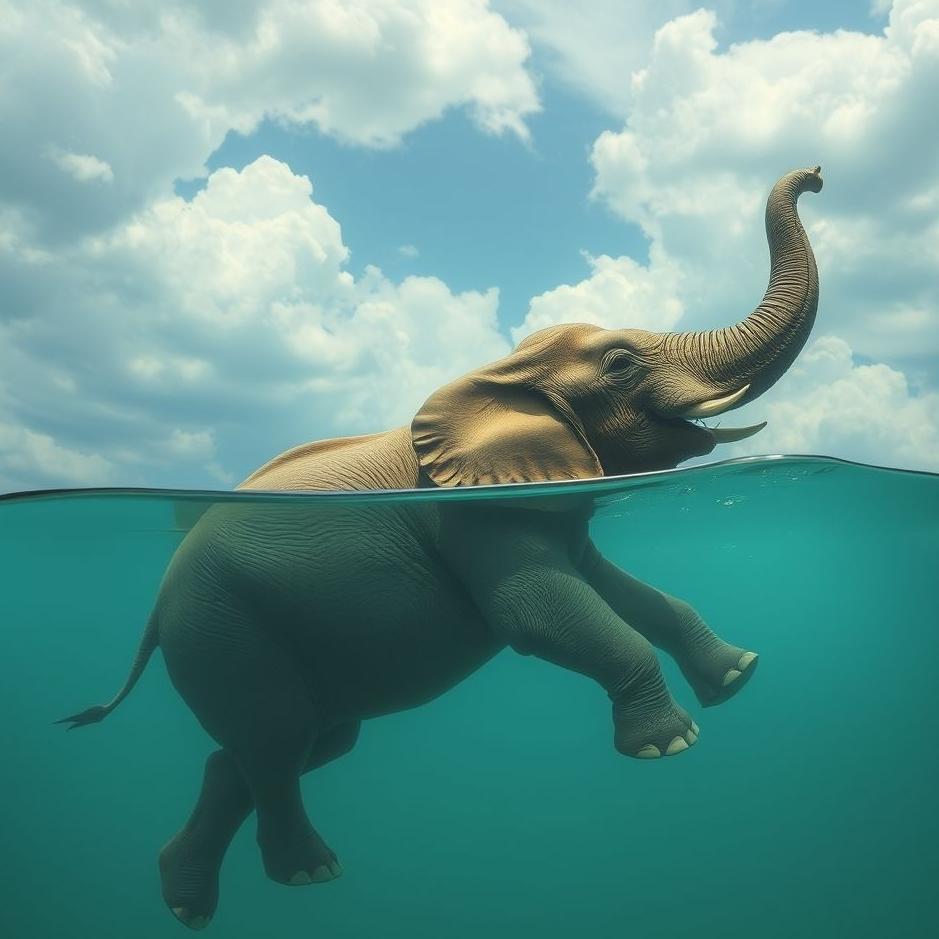 Dream Dictionary : An elephant swimming in a dream