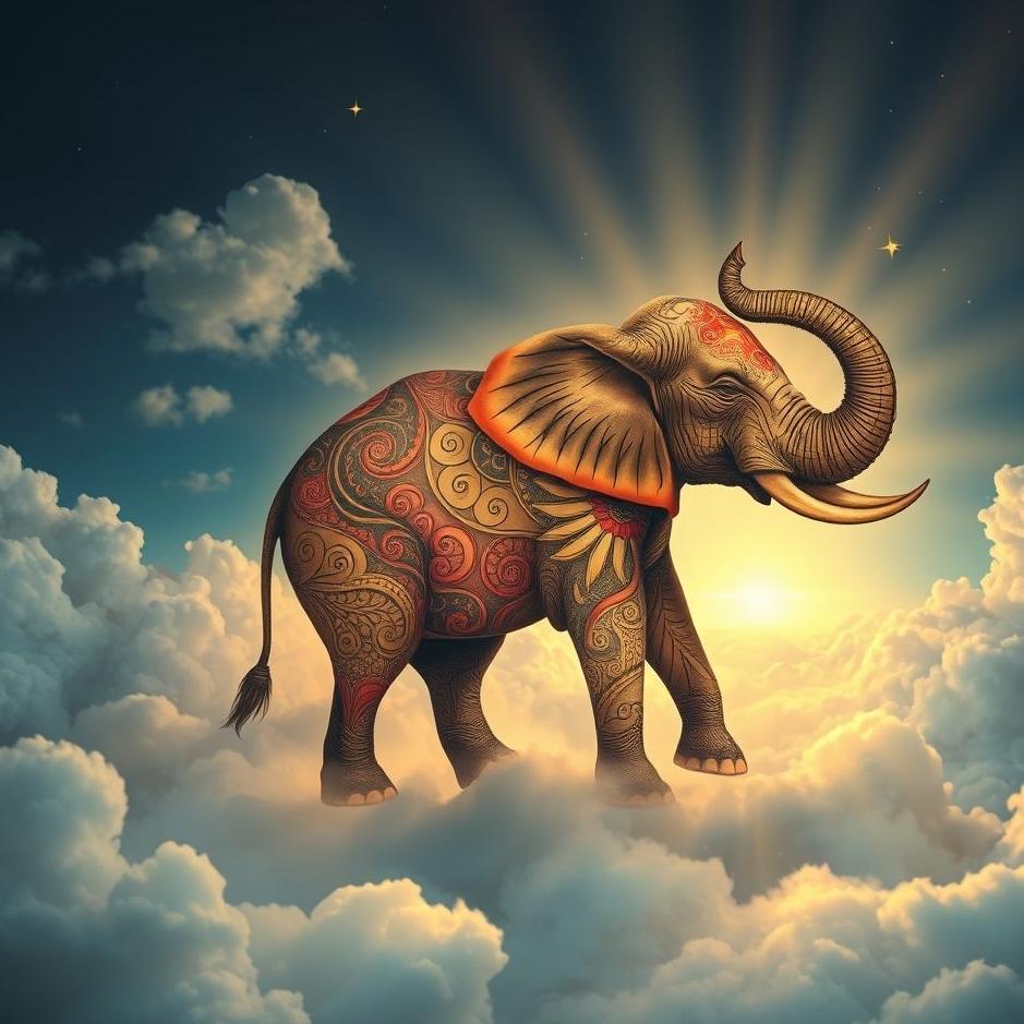 Dream : An elephant tattoo in a dream