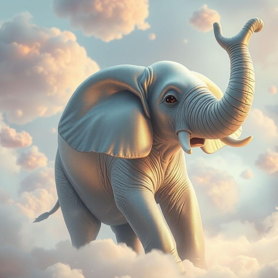 Dream : An elephant waving its trunk in a dream