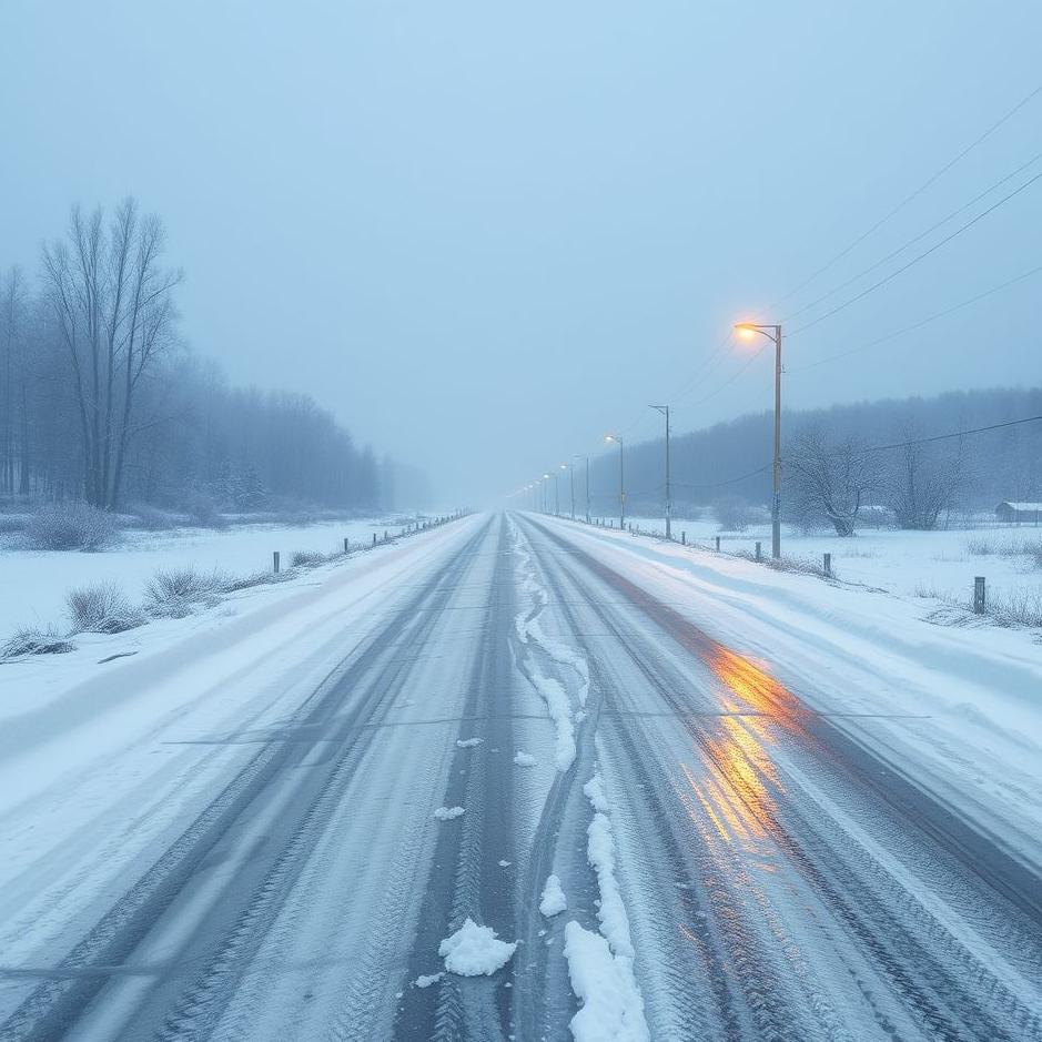Dream : An icy slippery road 