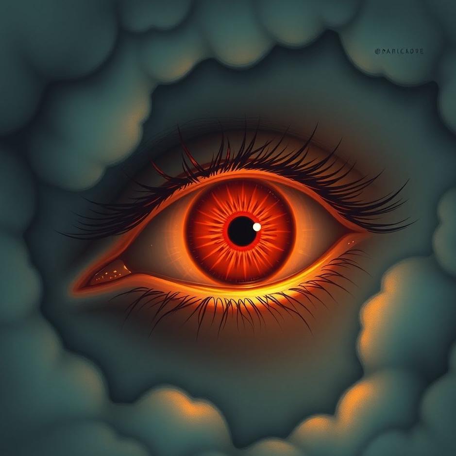 Dream : An inflamed eye in a dream