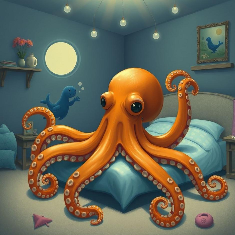 Dream : An octopus at home in a dream