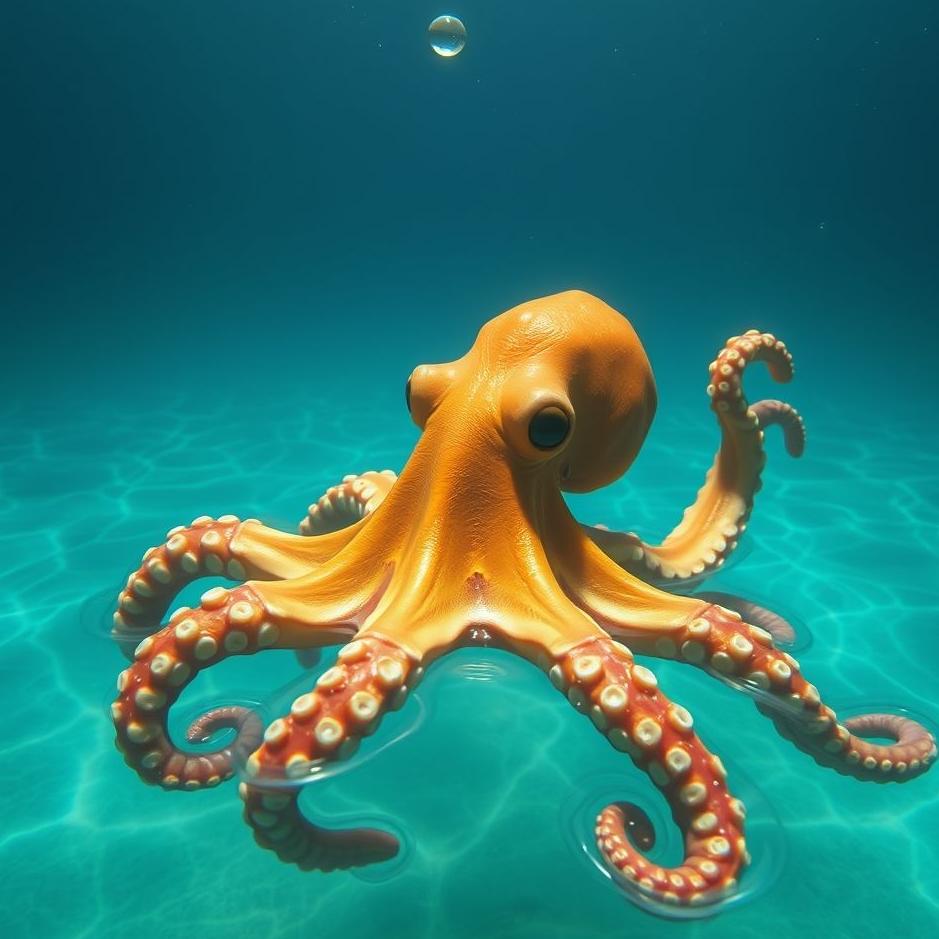Dream : An octopus in a pool in a dream