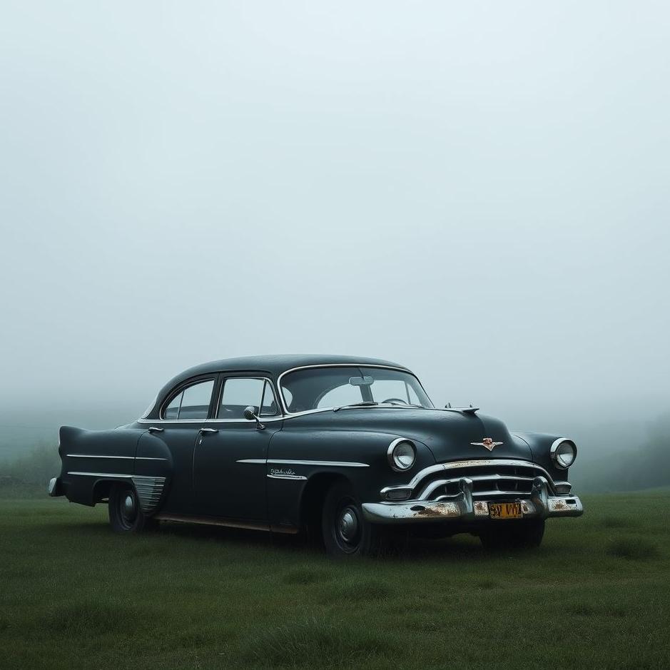 Dream : An old black car in a dream