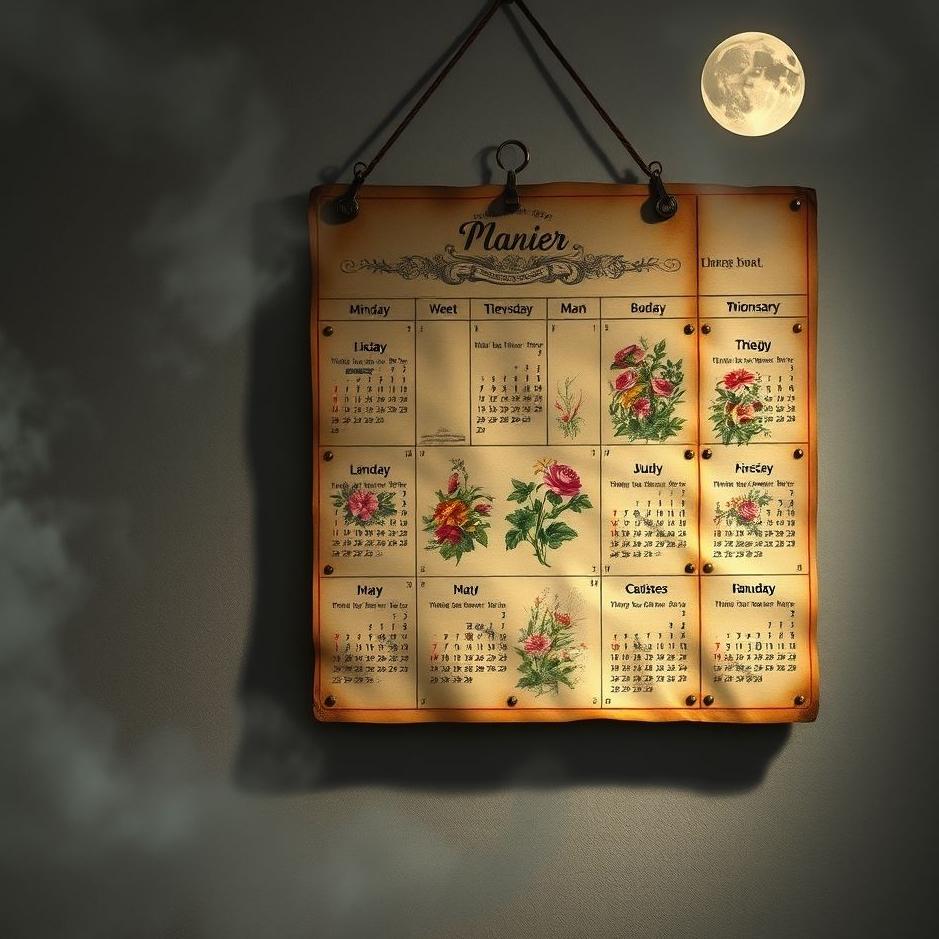 Dream : An old calendar in a dream