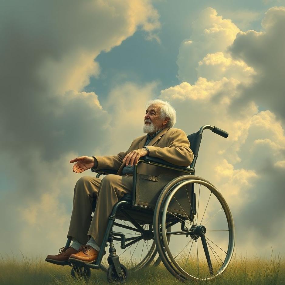 Dream : An old friend in a wheelchair in a dream