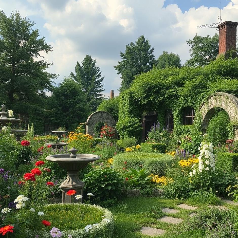 Dream : An old garden in a dream