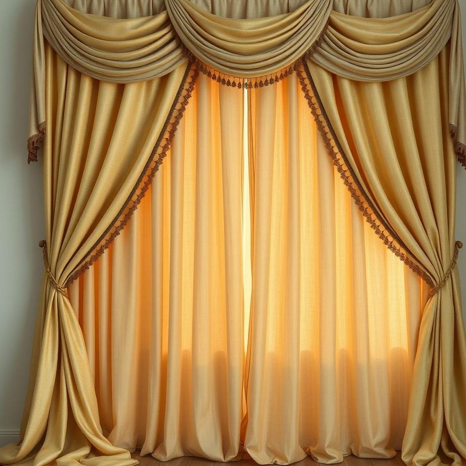Dream : An old model curtain in a dream