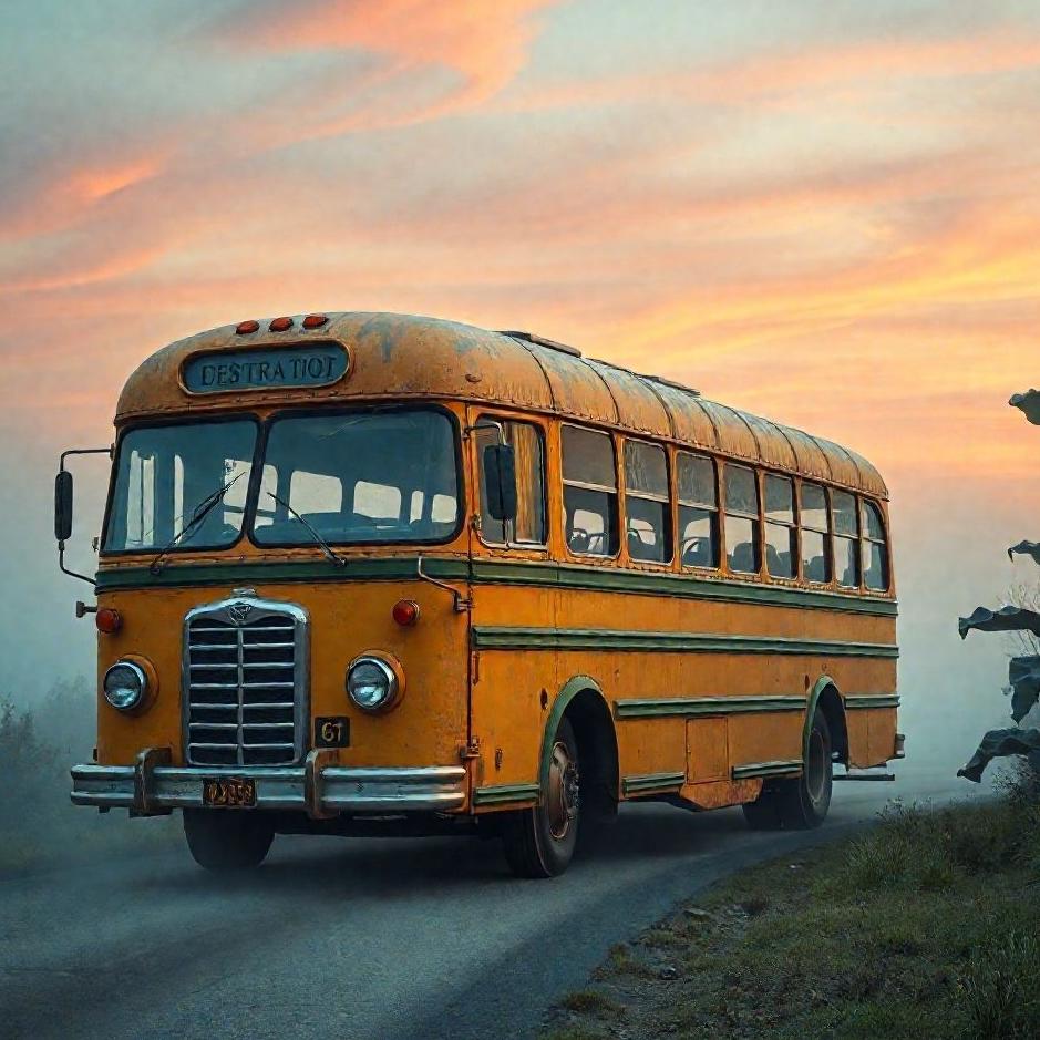 Dream : An old passenger bus in a dream