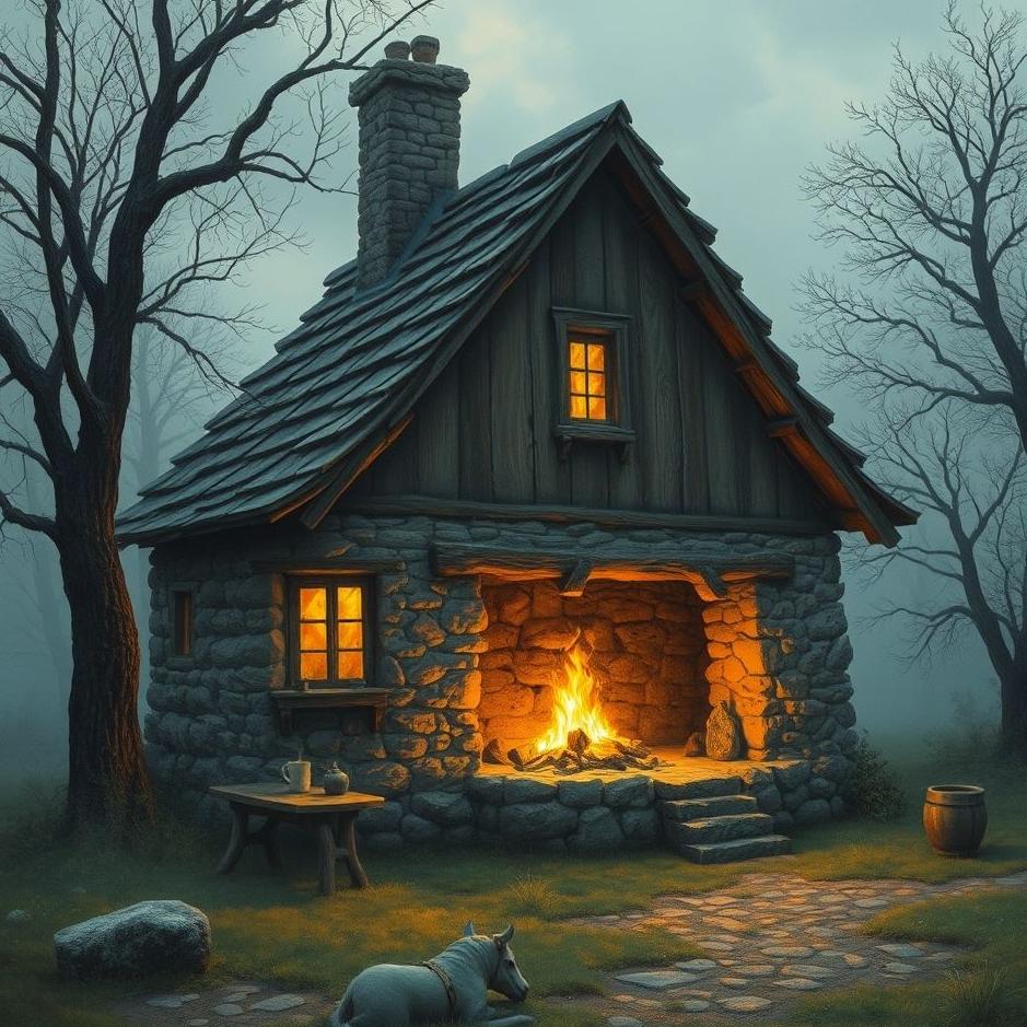 Dream : An old village hearth in a dream