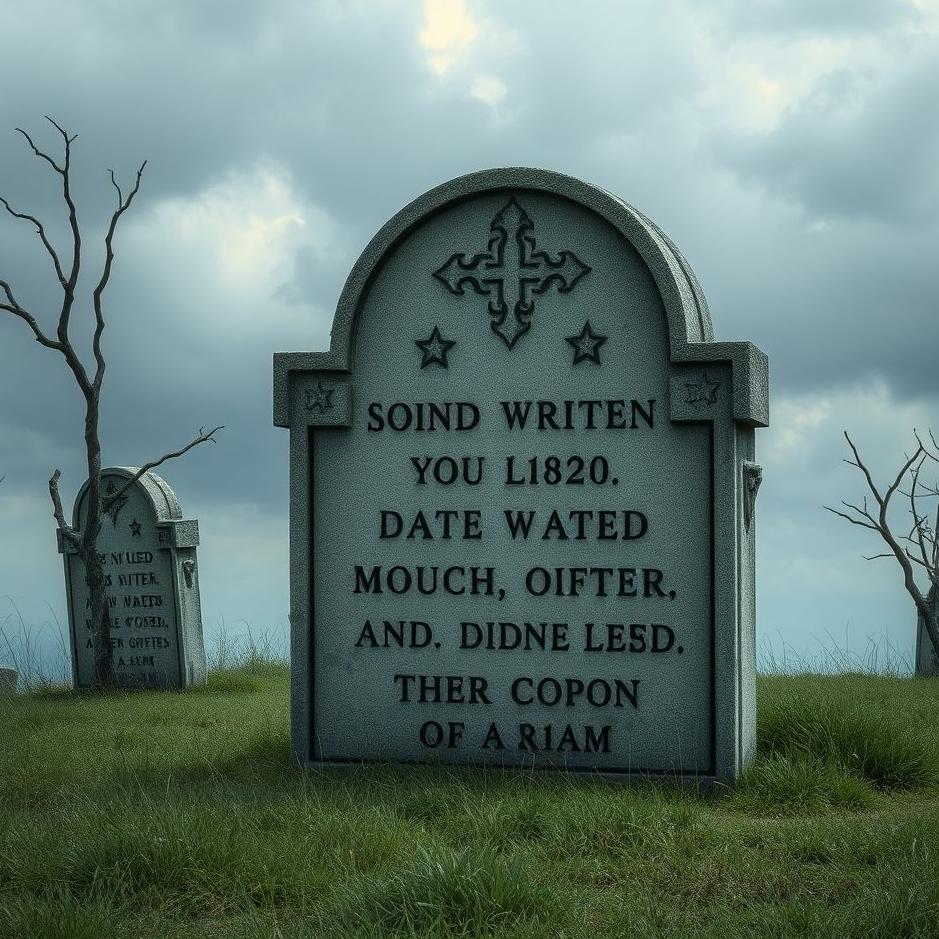 Dream : An old written grave in a dream