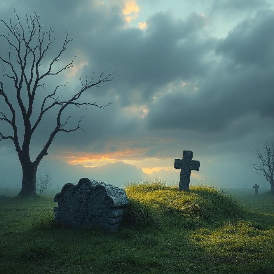 Dream : An open grave at home in a dream