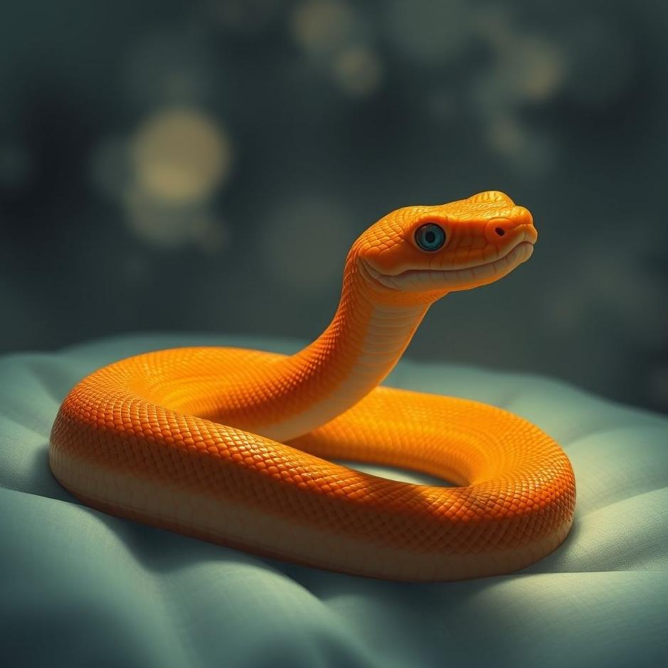 Dream Dictionary : An orange snake at home in a dream