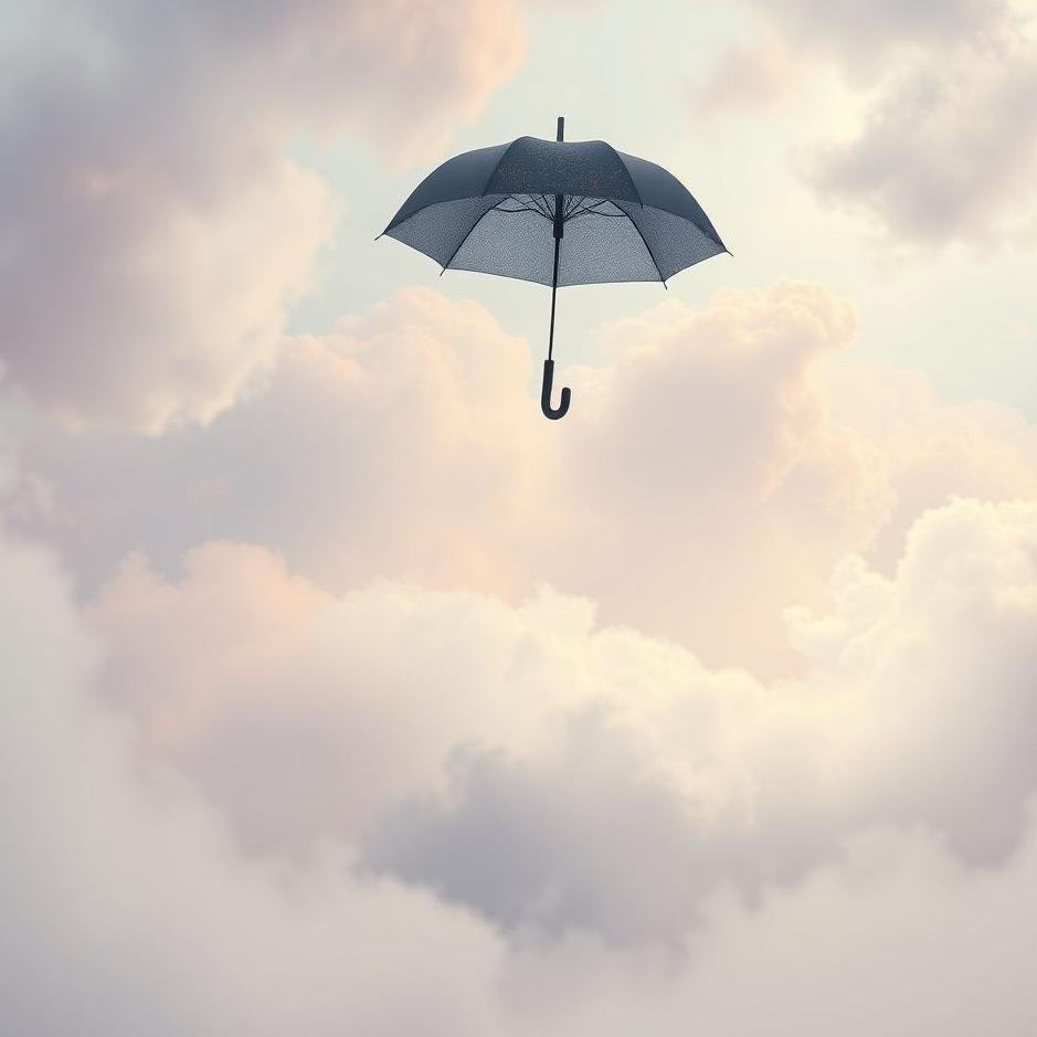 Dream : An umbrella fall from the sky in a dream