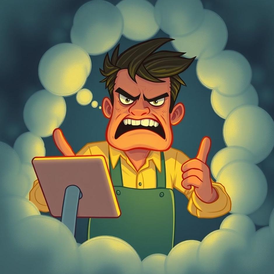 Dream : Angry at a customer in a dream