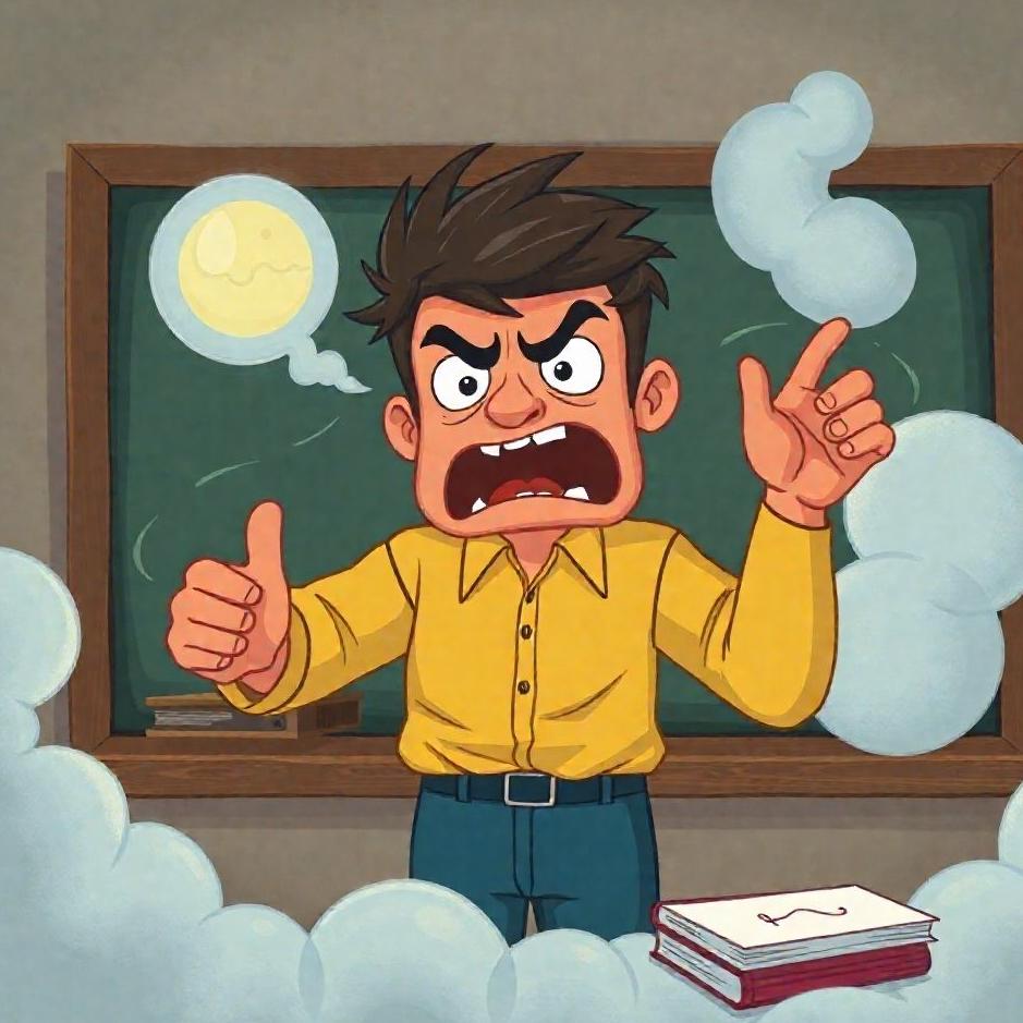 Dream : Angry at a teacher in a dream