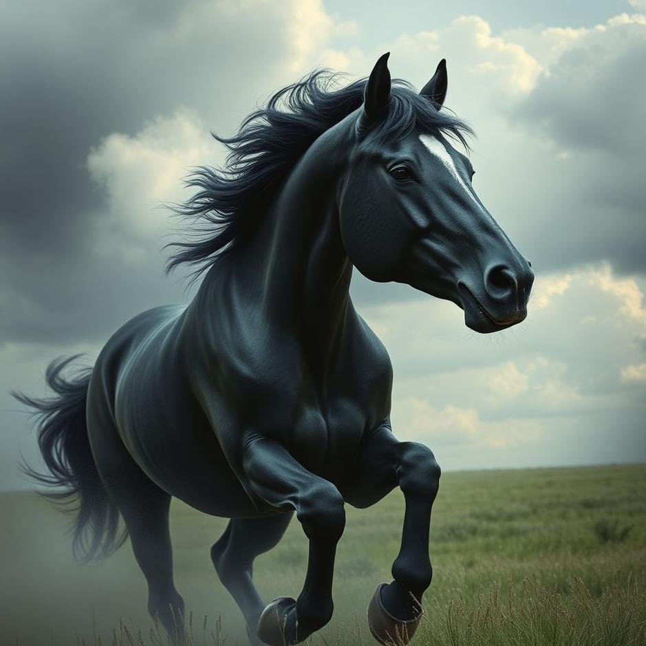 Dream : Angry black horse in a dream