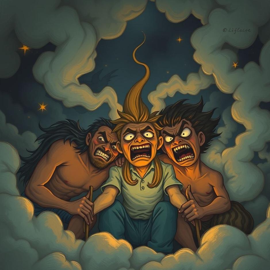 Dream : Angry people together in a dream