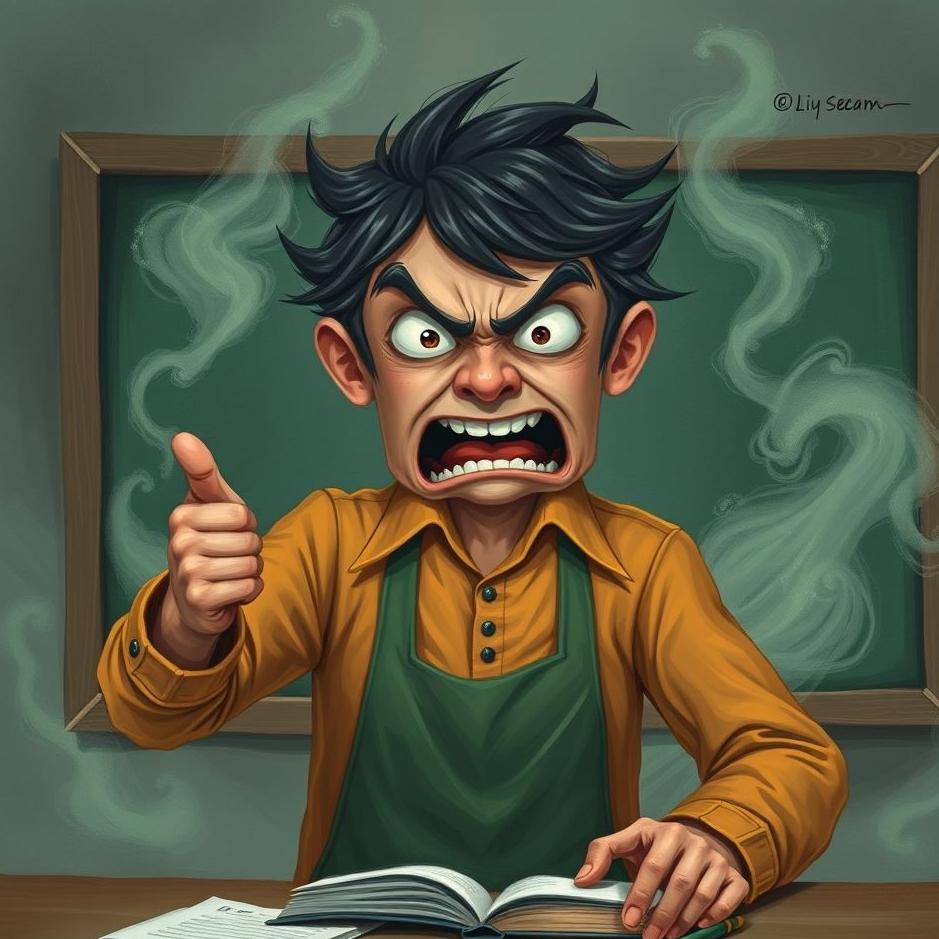 Dream : Angry teacher in a dream