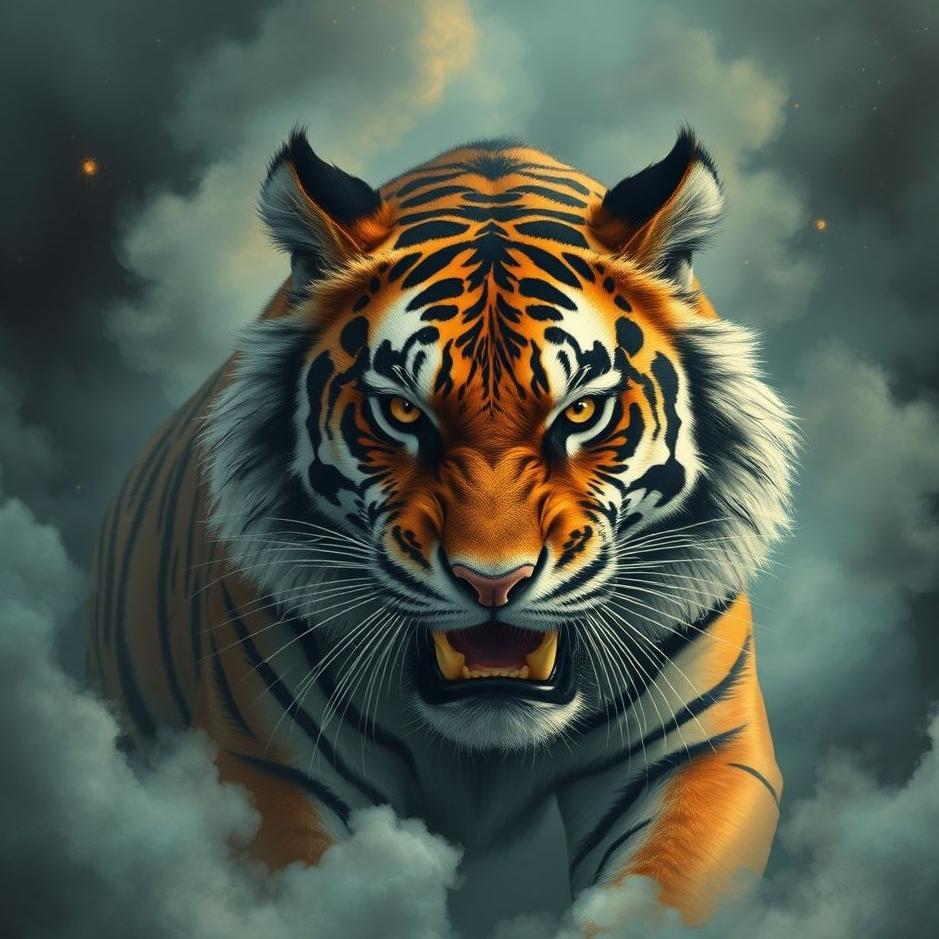 Dream : Angry tiger in a dream