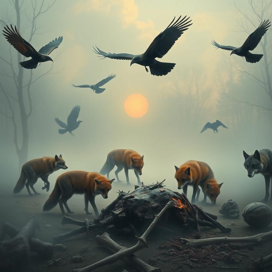 Dream : Animals eating carrion in a dream