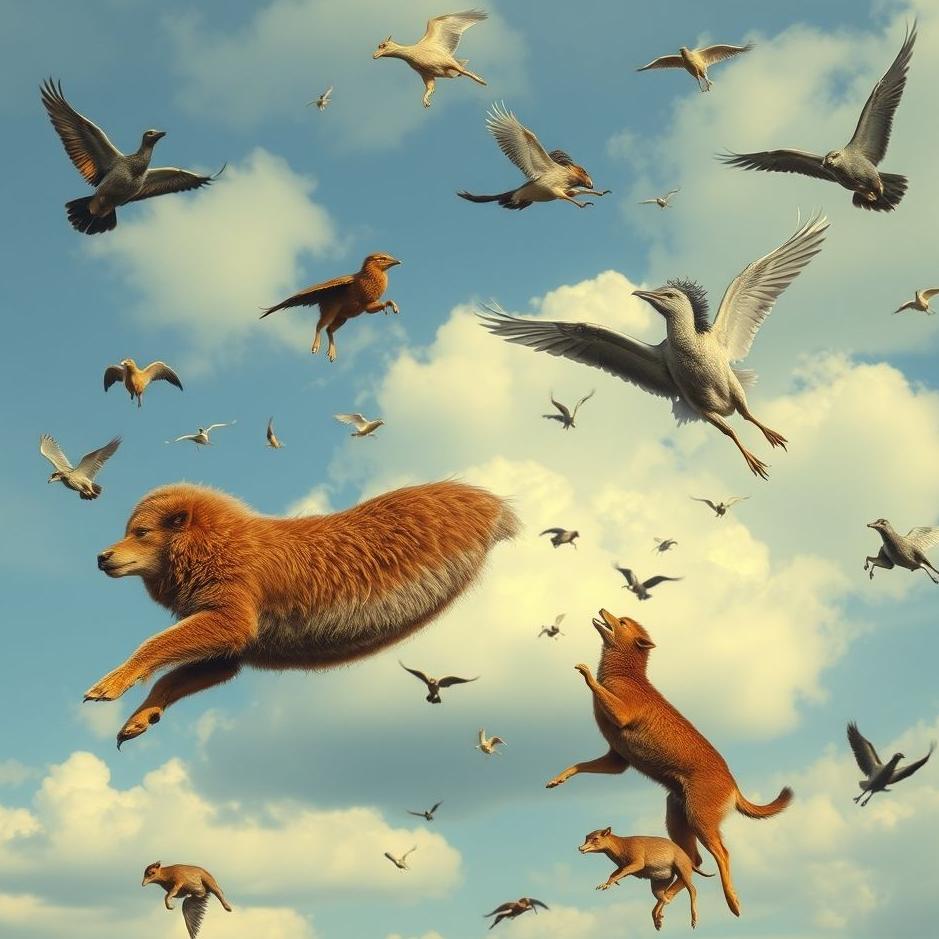 Dream : Animals falling from the sky in a dream