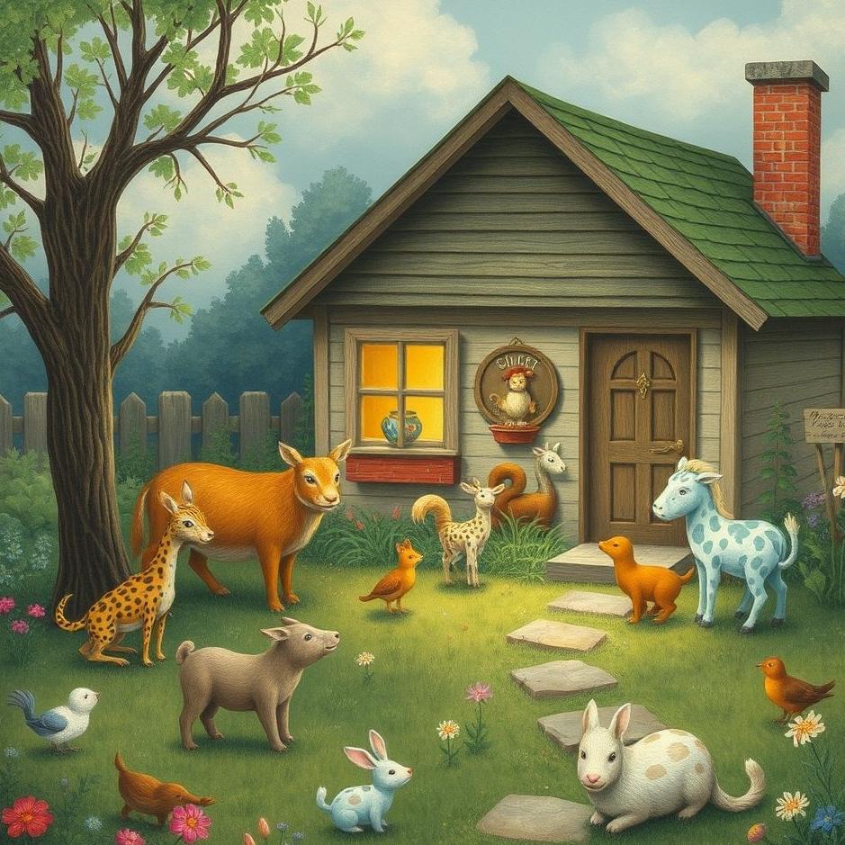 Dream : Animals in the garden of the house in a dream