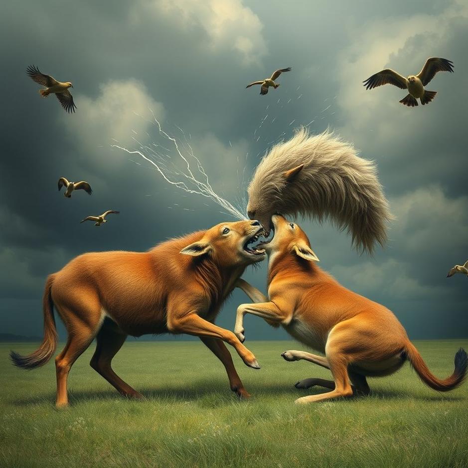 Dream : Animals tearing each other apart in a dream