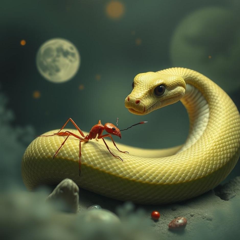 Dream : Ant and a snake in a dream