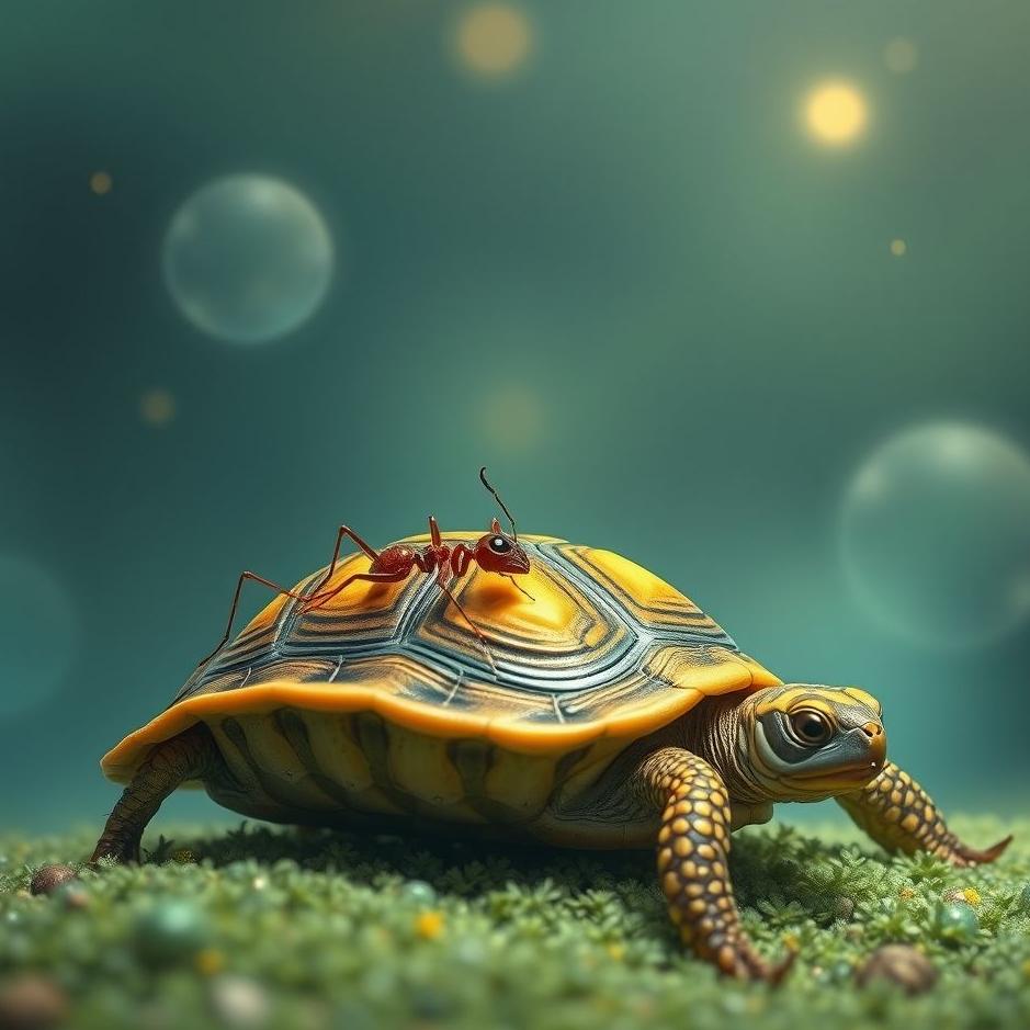 Dream : Ant and a turtle in a dream