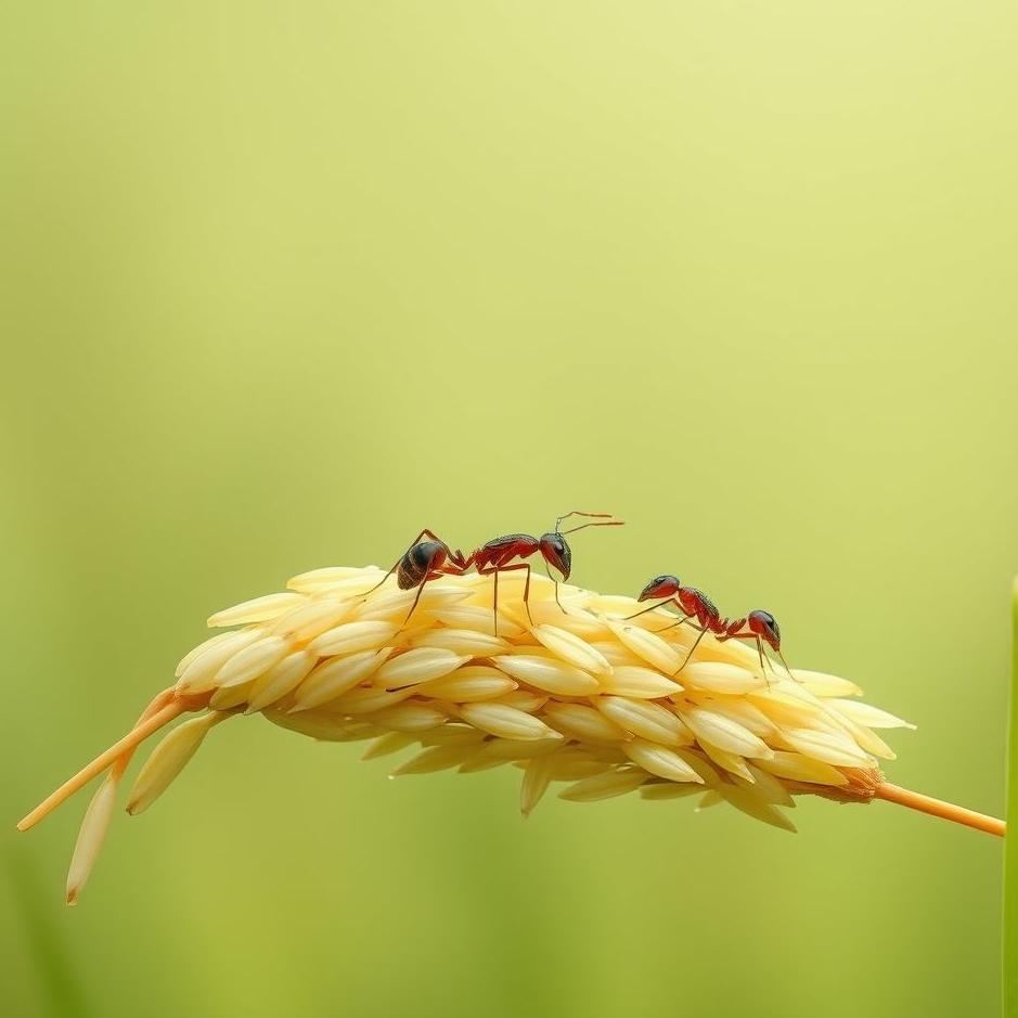 Dream : Ants carrying rice in a dream