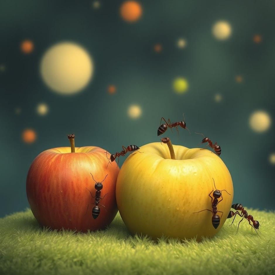 Dream : Ants eating apples in a dream