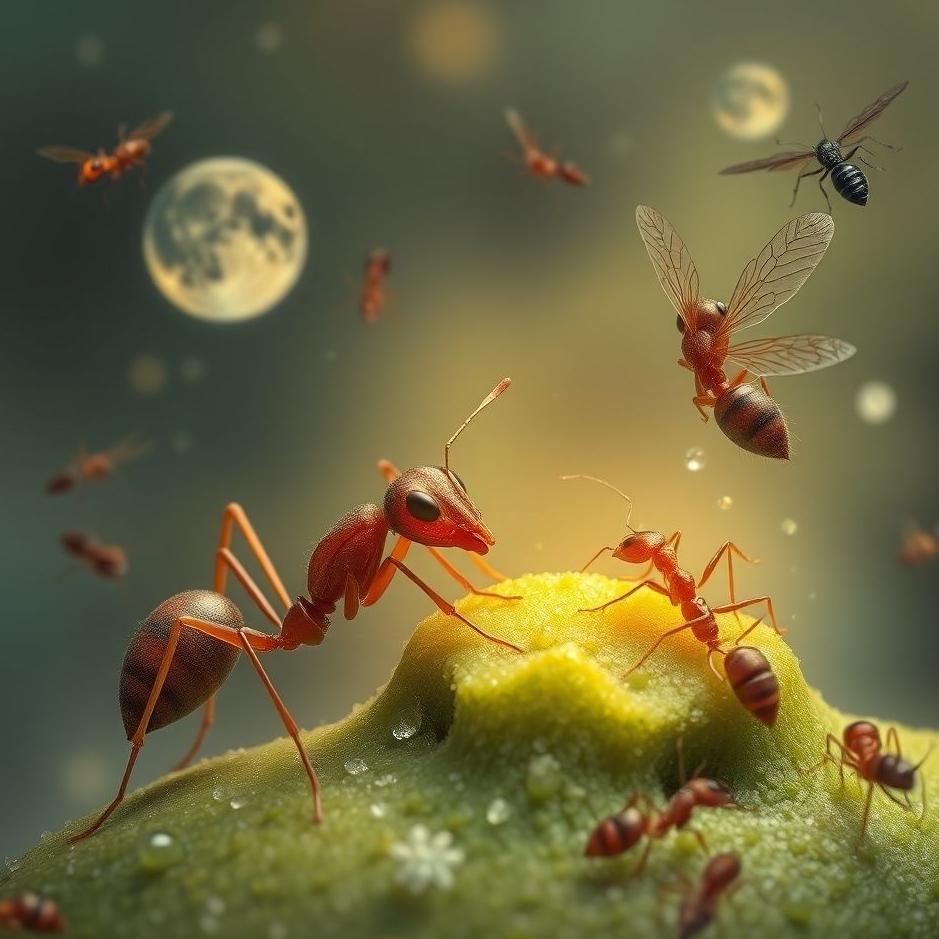 Dream : Ants eating insects in a dream