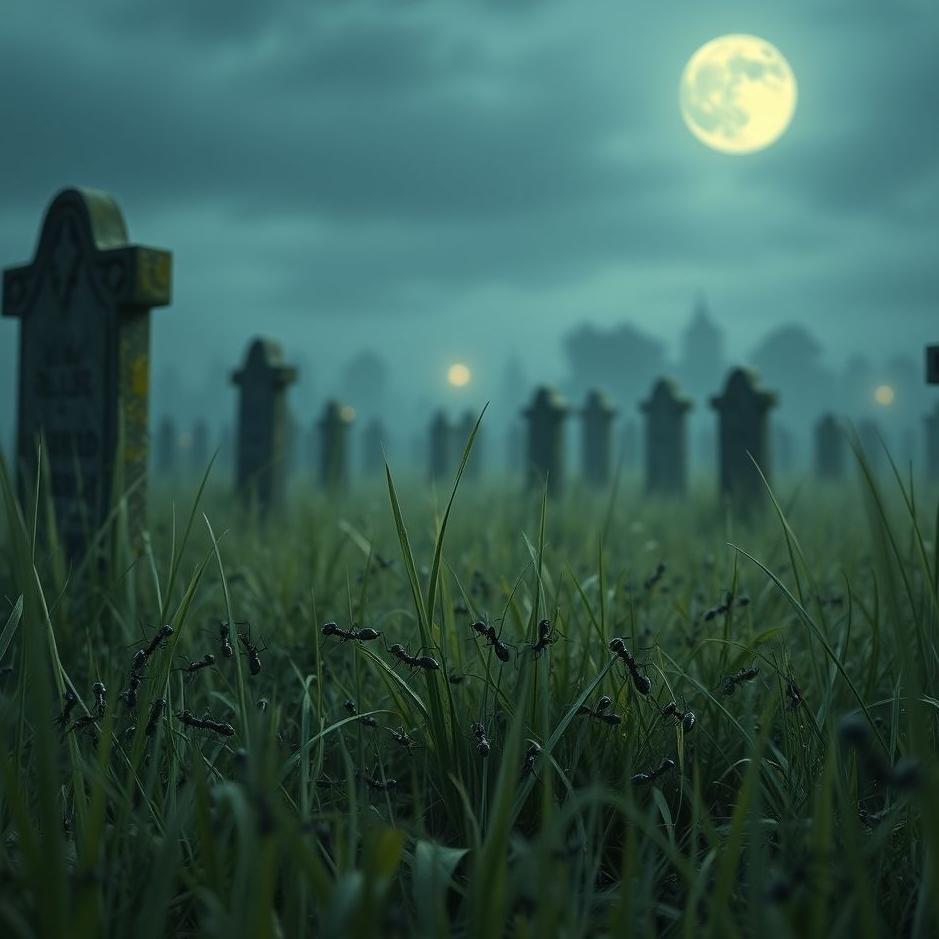 Dream : Ants in a cemetery in a dream