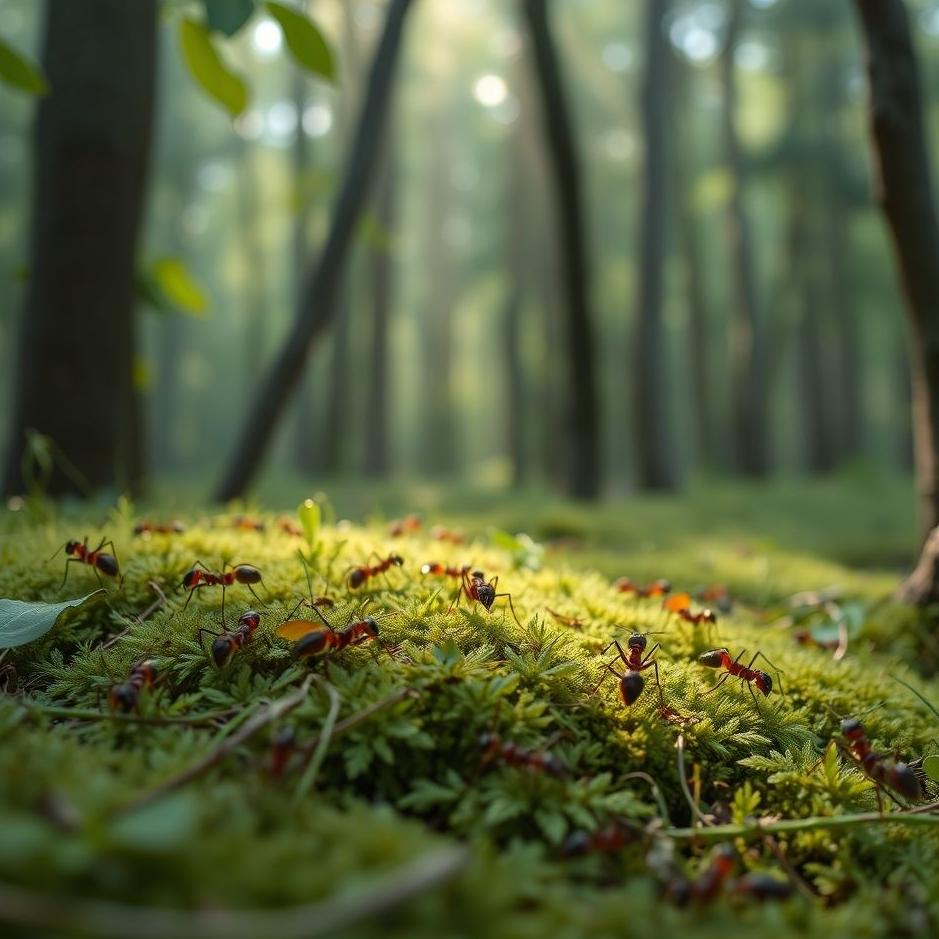 Dream : Ants in a forest in a dream