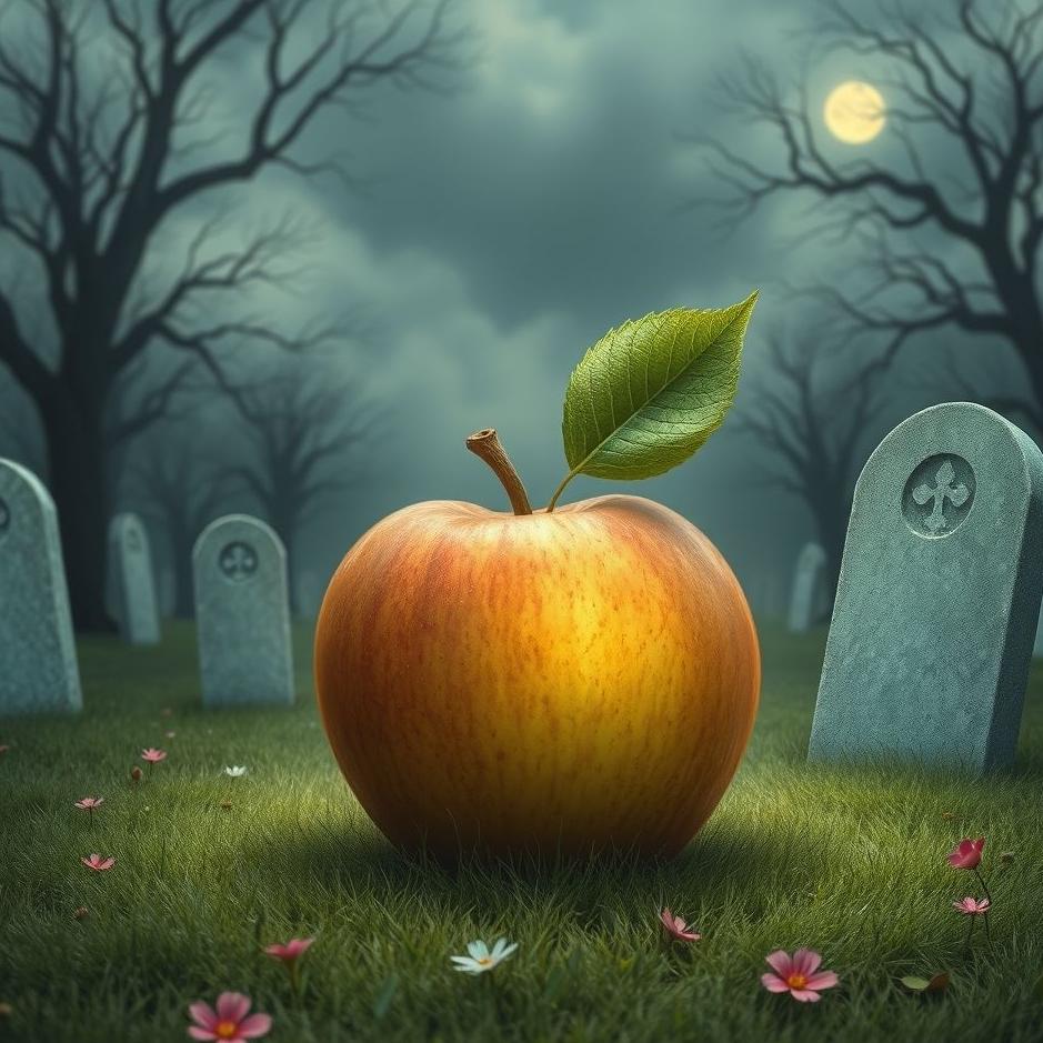Dream : Apple in a cemetery in a dream