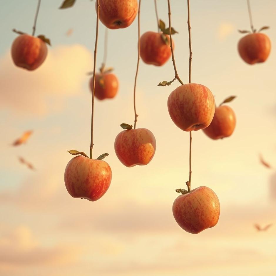 Dream : Apples falling from the sky in a dream